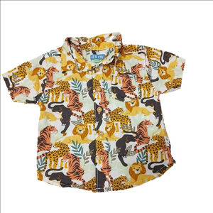 Boys Al & Ray Shirt African Safari Print 12M Multi-colored Summer Vibe Vacation